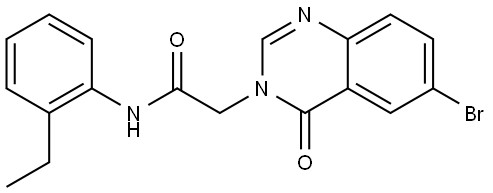 2-(6-BROMO-4-OXO-3(4H)-QUINAZOLINYL)-N-(2-ETHYLPHENYL)ACETAMIDE Struktur