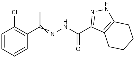 N'-(1-(2-CL-PHENYL)ETHYLIDENE)-4,5,6,7-TETRAHYDRO-1H-INDAZOLE-3-CARBOHYDRAZIDE Struktur