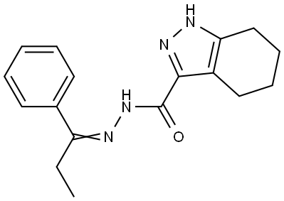 N'-(1-PHENYLPROPYLIDENE)-4,5,6,7-TETRAHYDRO-1H-INDAZOLE-3-CARBOHYDRAZIDE Struktur