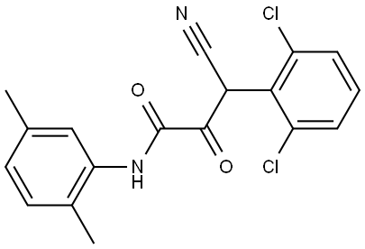 3-CYANO-3-(2,6-DICHLOROPHENYL)-N-(2,5-DIMETHYLPHENYL)-2-OXOPROPANAMIDE Struktur