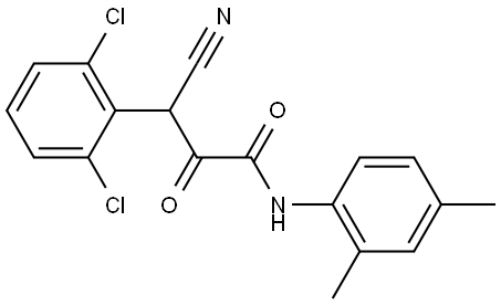 3-CYANO-3-(2,6-DICHLOROPHENYL)-N-(2,4-DIMETHYLPHENYL)-2-OXOPROPANAMIDE Struktur