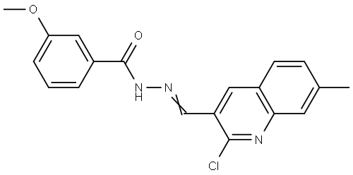 N'-((2-CHLORO-7-METHYL-3-QUINOLINYL)METHYLENE)-3-METHOXYBENZOHYDRAZIDE Struktur