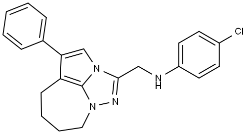 N-(4-CHLOROPHENYL)-N-[(4-PHENYL-5,6,7,8-TETRAHYDRO-1,2A,8A-TRIAZACYCLOPENTA[CD]AZULEN-2-YL)METHYL]AMINE Structure