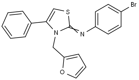 4-BROMO-N-(3-(2-FURYLMETHYL)-4-PHENYL-1,3-THIAZOL-2(3H)-YLIDENE)ANILINE Struktur