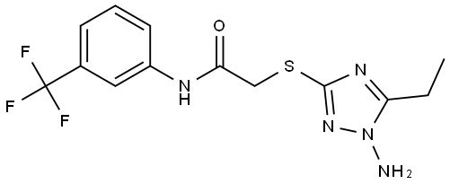 2-((1-AMINO-5-ET-1H-1,2,4-TRIAZOL-3-YL)THIO)-N-(3-(TRIFLUOROMETHYL)PH)ACETAMIDE Struktur