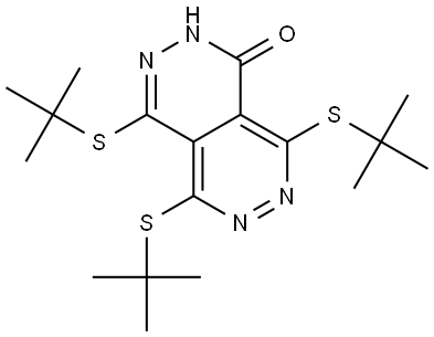 4,5,8-TRIS(TERT-BUTYLTHIO)PYRIDAZINO(4,5-D)PYRIDAZIN-1-OL Struktur