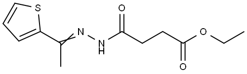 ETHYL 4-OXO-4-(2-(1-(2-THIENYL)ETHYLIDENE)HYDRAZINO)BUTANOATE Struktur