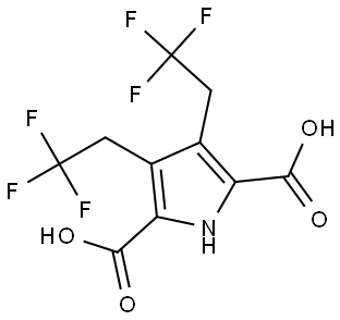 3,4-BIS(2,2,2-TRIFLUOROETHYL)-1H-PYRROLE-2,5-DICARBOXYLIC ACID Struktur