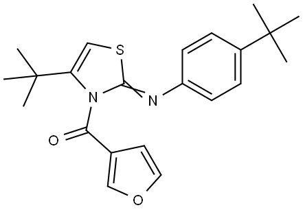 4-TERT-BUTYL-N-(4-TERT-BUTYL-3-(3-FUROYL)-1,3-THIAZOL-2(3H)-YLIDENE)ANILINE Struktur