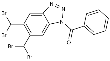 1-BENZOYL-5,6-BIS(DIBROMOMETHYL)-1H-1,2,3-BENZOTRIAZOLE Struktur