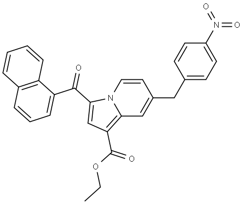 ETHYL 3-(1-NAPHTHOYL)-7-(4-NITROBENZYL)-1-INDOLIZINECARBOXYLATE Struktur