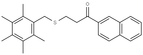 1-(2-NAPHTHYL)-3-((2,3,4,5,6-PENTAMETHYLBENZYL)SULFANYL)-1-PROPANONE Struktur