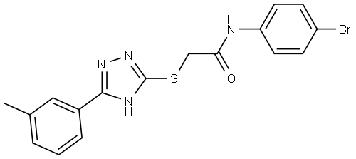 N-(4-BR-PHENYL)-2-((5-(3-METHYLPHENYL)-4H-1,2,4-TRIAZOL-3-YL)SULFANYL)ACETAMIDE|