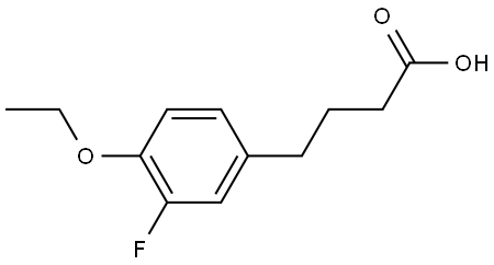 4-Ethoxy-3-fluorobenzenebutanoic acid Struktur