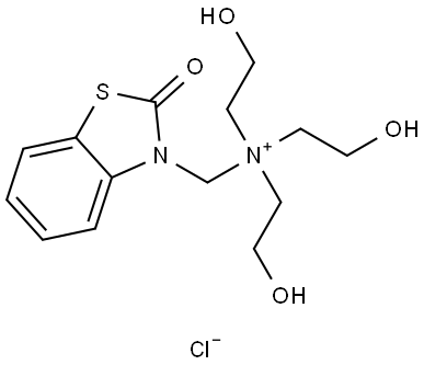 TRIS-(2-HYDROXY-ETHYL)-(2-OXO-BENZOTHIAZOL-3-YLMETHYL)-AMMONIUM, CHLORIDE Struktur