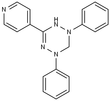 2,4-Diphenyl-6-(4-pyridinyl)-1,2,3,4-tetrahydro-1,2,4,5-tetraazine Struktur