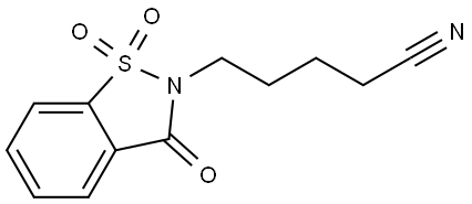 5-(1,1-dioxido-3-oxo-1,2-benzisothiazol-2(3H)-yl)pentanenitrile Struktur