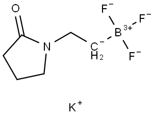 Borate(1-), trifluoro[2-(2-oxo-1-pyrrolidinyl)ethyl]-, potassium (1:1), (T-4)- Struktur