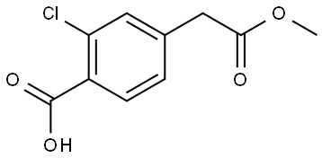 Benzeneacetic acid, 4-carboxy-3-chloro-, 1-methyl ester Struktur