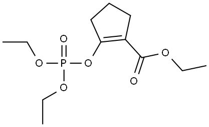 ETHYL 2-[(DIETHOXYPHOSPHORYL)OXY]-1-CYCLOPENTENE-1-CARBOXYLATE Struktur