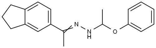 1-(2,3-DIHYDRO-1H-INDEN-5-YL)ETHANONE (1-PHENOXYETHYL)HYDRAZONE Struktur