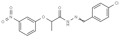 N'-[(4-CHLOROPHENYL)METHYLIDENE]-2-(3-NITROPHENOXY)PROPANOHYDRAZIDE Struktur