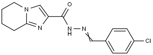 N'-(4-CHLOROBENZYLIDENE)-5,6,7,8-TETRAHYDROIMIDAZO[1,2-A]PYRIDINE-2-CARBOHYDRAZIDE Struktur