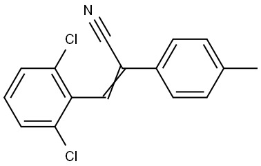 3-(2,6-DICHLOROPHENYL)-2-(4-METHYLPHENYL)ACRYLONITRILE Struktur