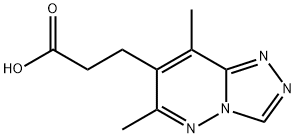 3-(6,8-Dimethyl-[1,2,4]triazolo[4,3-b]pyridazin-7-yl)-propionic acid Struktur