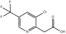 3-Chloro-5-(trifluoromethyl)pyridine-2-acetic acid Struktur