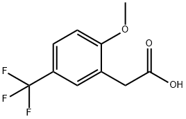 2-メトキシ-5-(トリフルオロメチル)フェニル酢酸 化學(xué)構(gòu)造式