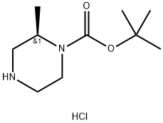 (R)-tert-butyl 2-Methylpiperazine-1-carboxylate hydrochloride Struktur