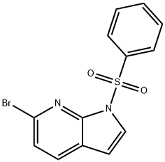 1H-Pyrrolo[2,3-b]pyridine, 6-bromo-1-(phenylsulfonyl)- Struktur