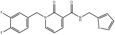 3-PyridinecarboxaMide, 1-[(3,4-difluorophenyl)Methyl]-1,2-dihydro-2-oxo-N-(2-thienylMethyl)- Struktur