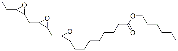 hexyl 3-[[3-[(3-ethyloxiranyl)methyl]oxiranyl]methyl]oxiran-2-octanoate Struktur