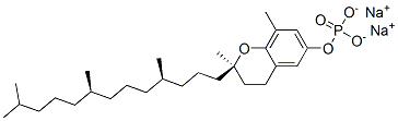 disodium [2R-[2R*(4R*,8R*)]]-3,4-dihydro-2,8-dimethyl-2-(4,8,12-trimethyltridecyl)-2H-1-benzopyran-6-yl phosphate Struktur