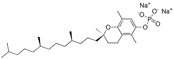 disodium [2R-[2R*(4R*,8R*)]]-3,4-dihydro-2,5,8-trimethyl-2-(4,8,12-trimethyltridecyl)-2H-1-benzopyran-6-yl phosphate Struktur