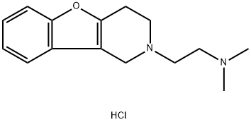 Benzofuro(3,2-c)pyridine, 1,2,3,4-tetrahydro-2-(2-(dimethylamino)ethyl )-, dihydrochloride Struktur