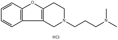 Benzofuro(3,2-c)pyridine, 1,2,3,4-tetrahydro-2-(3-(dimethylamino)propy l)-, dihydrochloride Struktur