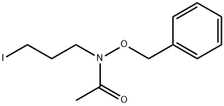 N-(3-ヨードプロピル)-N-(ベンジルオキシ)アセトアミド 化學構造式