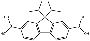 9,9-Diisopropylfluorene-2,7-diboronic acid, 97% Struktur