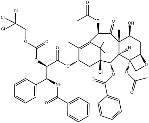 (αR,βS)-β-(BenzoylaMino)-α-[[(2,2,2-trichloroethoxy)carbonyl]oxy]-benzenepropanoic Acid (2aR,4S,4aS,6R,9S,11S,12S,12aR,12bS)-6,12b-Bis(acetyloxy)-12-(benzoyloxy)-2a,3,4,4a,5,6,9,10,11,12,12a,12b-dodeca Struktur