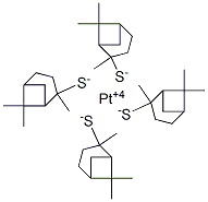 platinum(4+) 2,6,6-trimethylbicyclo[3.1.1]heptane-2-thiolate Struktur