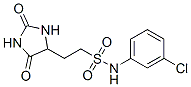 N-(3-chlorophenyl)-2-(2,5-dioxoimidazolidin-4-yl)ethanesulfonamide Struktur