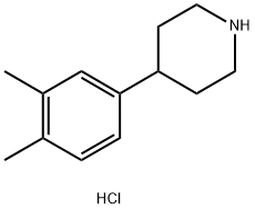 4-(3,4-Dimethylphenyl)piperidine hydrochloride Struktur