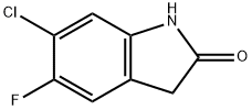 6-Chloro-5-fluoro-2-oxindole Struktur