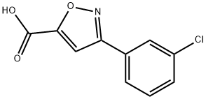 3-(3-CHLORO-PHENYL)-ISOXAZOLE-5-CARBOXYLIC ACID Struktur