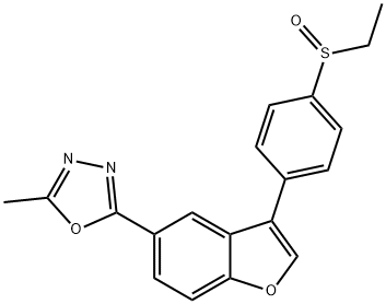 1,3,4-Oxadiazole, 2-[3-[4-(ethylsulfinyl)phenyl]-5-benzofuranyl]-5-Methyl- Struktur