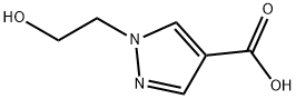 1-(2-hydroxyethyl)-1H-pyrazole-4-carboxylic acid Struktur