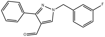 1-(3-FLUOROBENZYL)-3-PHENYL-1H-PYRAZOLE-4-CARBALDEHYDE Struktur